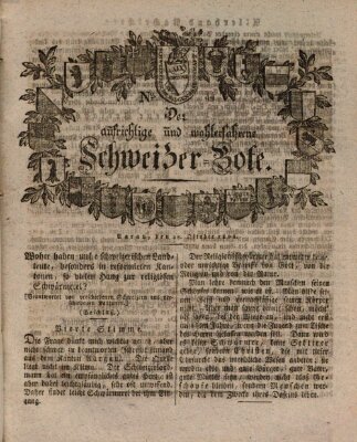 Der aufrichtige und wohlerfahrene Schweizer-Bote (Der Schweizer-Bote) Freitag 28. Oktober 1808