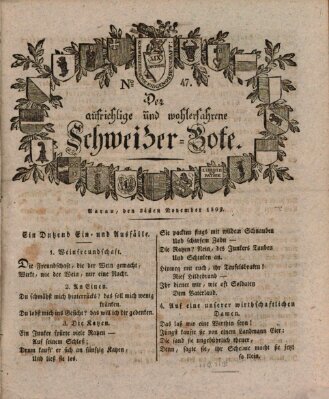 Der aufrichtige und wohlerfahrene Schweizer-Bote (Der Schweizer-Bote) Freitag 24. November 1809