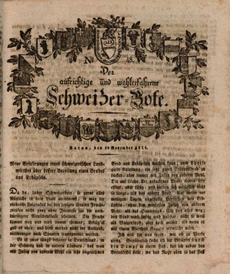 Der aufrichtige und wohlerfahrene Schweizer-Bote (Der Schweizer-Bote) Donnerstag 28. November 1811