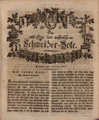 Der aufrichtige und wohlerfahrene Schweizer-Bote (Der Schweizer-Bote) Donnerstag 24. Juni 1813