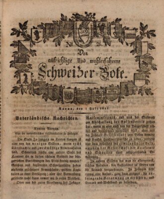 Der aufrichtige und wohlerfahrene Schweizer-Bote (Der Schweizer-Bote) Donnerstag 1. Juli 1813