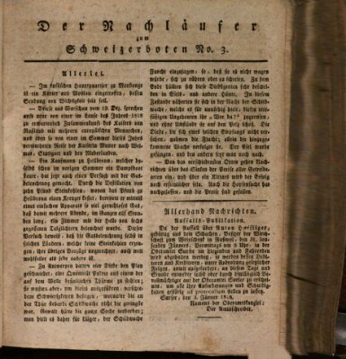 Der aufrichtige und wohlerfahrene Schweizer-Bote (Der Schweizer-Bote) Donnerstag 15. Januar 1818