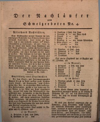 Der aufrichtige und wohlerfahrene Schweizer-Bote (Der Schweizer-Bote) Donnerstag 27. Januar 1820
