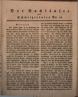 Der aufrichtige und wohlerfahrene Schweizer-Bote (Der Schweizer-Bote) Donnerstag 29. Juni 1820