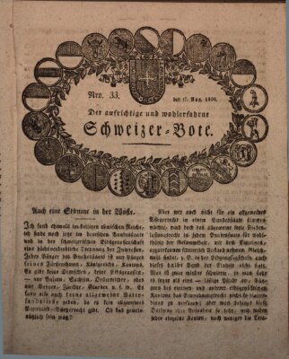 Der aufrichtige und wohlerfahrene Schweizer-Bote (Der Schweizer-Bote) Donnerstag 17. August 1820