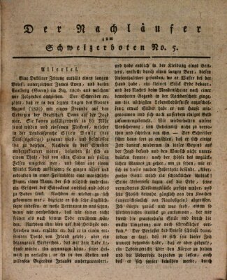 Der aufrichtige und wohlerfahrene Schweizer-Bote (Der Schweizer-Bote) Donnerstag 1. Februar 1821