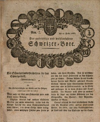 Der aufrichtige und wohlerfahrene Schweizer-Bote (Der Schweizer-Bote) Donnerstag 15. Februar 1821