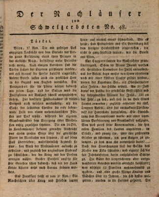Der aufrichtige und wohlerfahrene Schweizer-Bote (Der Schweizer-Bote) Donnerstag 29. November 1821