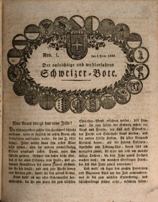 Der aufrichtige und wohlerfahrene Schweizer-Bote (Der Schweizer-Bote) Donnerstag 3. Januar 1822