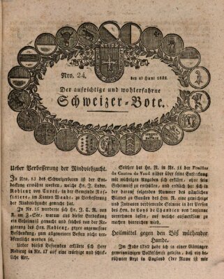 Der aufrichtige und wohlerfahrene Schweizer-Bote (Der Schweizer-Bote) Donnerstag 13. Juni 1822