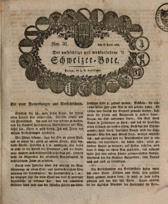 Der aufrichtige und wohlerfahrene Schweizer-Bote (Der Schweizer-Bote) Donnerstag 24. Juli 1823