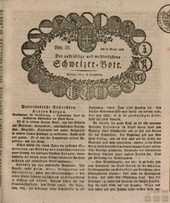 Der aufrichtige und wohlerfahrene Schweizer-Bote (Der Schweizer-Bote) Donnerstag 25. September 1823