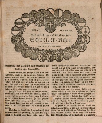 Der aufrichtige und wohlerfahrene Schweizer-Bote (Der Schweizer-Bote) Donnerstag 20. Mai 1824