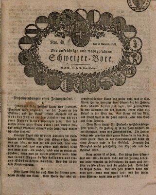 Der aufrichtige und wohlerfahrene Schweizer-Bote (Der Schweizer-Bote) Donnerstag 25. November 1824