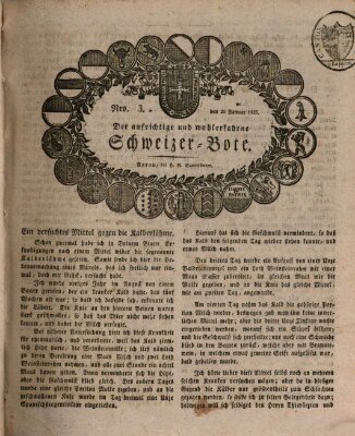 Der aufrichtige und wohlerfahrene Schweizer-Bote (Der Schweizer-Bote) Donnerstag 20. Januar 1825