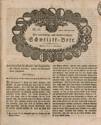 Der aufrichtige und wohlerfahrene Schweizer-Bote (Der Schweizer-Bote) Donnerstag 10. November 1825