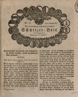 Der aufrichtige und wohlerfahrene Schweizer-Bote (Der Schweizer-Bote) Donnerstag 17. November 1825
