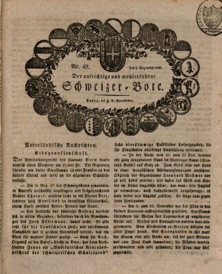 Der aufrichtige und wohlerfahrene Schweizer-Bote (Der Schweizer-Bote) Donnerstag 8. Dezember 1825