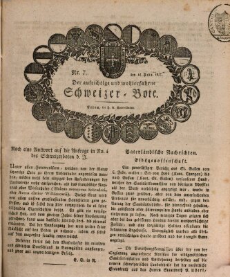 Der aufrichtige und wohlerfahrene Schweizer-Bote (Der Schweizer-Bote) Donnerstag 15. Februar 1827