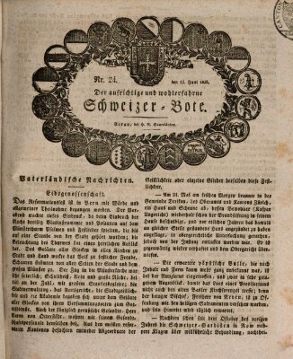 Der aufrichtige und wohlerfahrene Schweizer-Bote (Der Schweizer-Bote) Donnerstag 12. Juni 1828