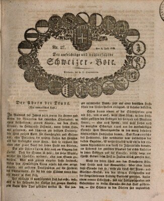 Der aufrichtige und wohlerfahrene Schweizer-Bote (Der Schweizer-Bote) Donnerstag 3. Juli 1828