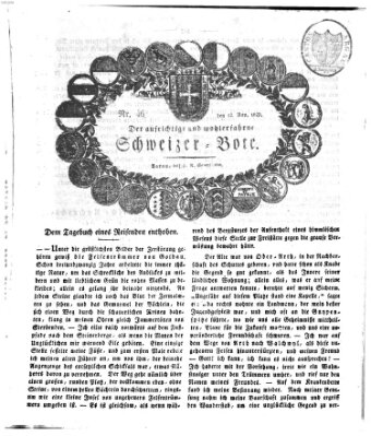 Der aufrichtige und wohlerfahrene Schweizer-Bote (Der Schweizer-Bote) Donnerstag 12. November 1829