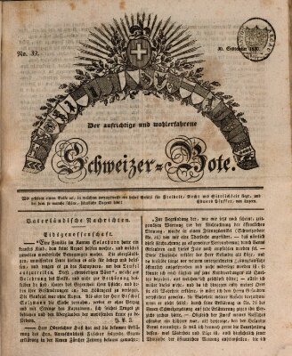 Der aufrichtige und wohlerfahrene Schweizer-Bote (Der Schweizer-Bote) Donnerstag 30. September 1830