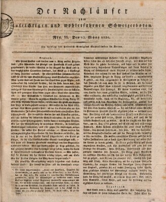 Der aufrichtige und wohlerfahrene Schweizer-Bote (Der Schweizer-Bote) Samstag 13. März 1830