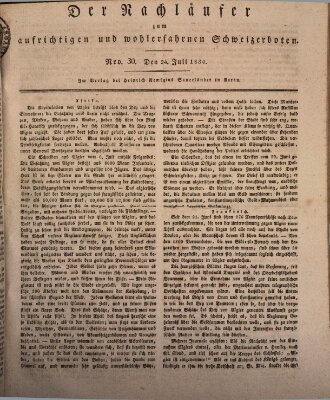 Der aufrichtige und wohlerfahrene Schweizer-Bote (Der Schweizer-Bote) Samstag 24. Juli 1830