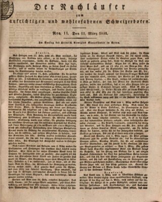 Der aufrichtige und wohlerfahrene Schweizer-Bote (Der Schweizer-Bote) Samstag 12. März 1831