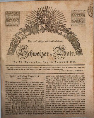 Der aufrichtige und wohlerfahrene Schweizer-Bote (Der Schweizer-Bote) Donnerstag 13. Dezember 1832