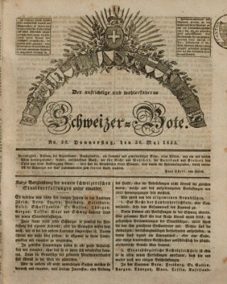 Der aufrichtige und wohlerfahrene Schweizer-Bote (Der Schweizer-Bote) Donnerstag 30. Mai 1833