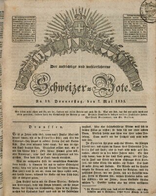 Der aufrichtige und wohlerfahrene Schweizer-Bote (Der Schweizer-Bote) Donnerstag 7. Mai 1835