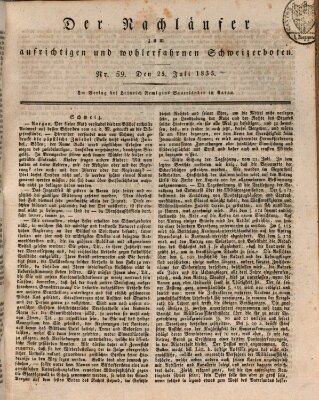 Der aufrichtige und wohlerfahrene Schweizer-Bote (Der Schweizer-Bote) Samstag 25. Juli 1835