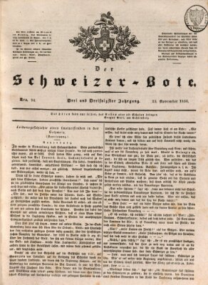 Der Schweizer-Bote Mittwoch 23. November 1836