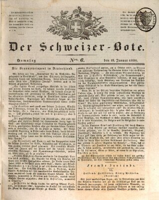 Der Schweizer-Bote Samstag 13. Januar 1838