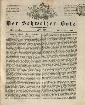 Der Schweizer-Bote Donnerstag 19. Juli 1838