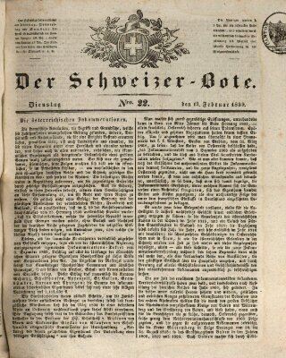 Der Schweizer-Bote Dienstag 19. Februar 1839