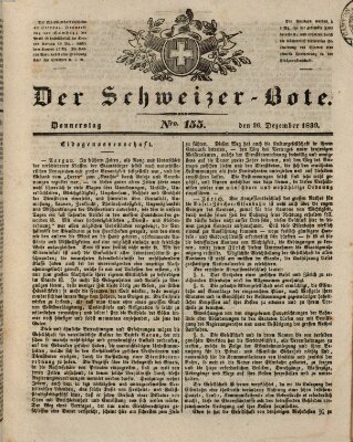Der Schweizer-Bote Donnerstag 26. Dezember 1839