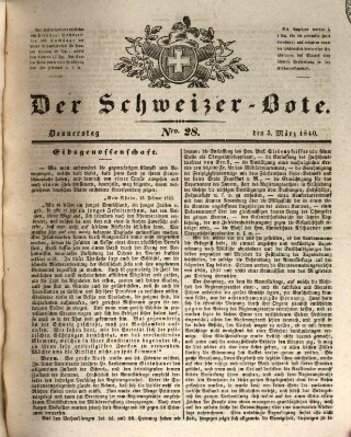 Der Schweizer-Bote Donnerstag 5. März 1840