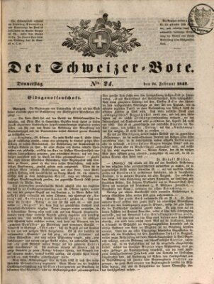Der Schweizer-Bote Donnerstag 24. Februar 1842