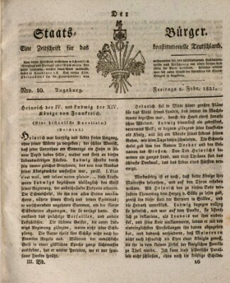 Der Staats-Bürger Freitag 2. Februar 1821