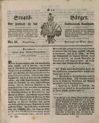 Der Staats-Bürger Freitag 28. September 1821