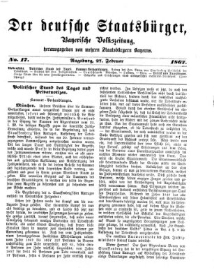 Der deutsche Staatsbürger Mittwoch 27. Februar 1867