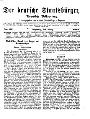 Der deutsche Staatsbürger Samstag 30. März 1867