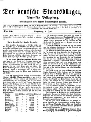 Der deutsche Staatsbürger Donnerstag 4. Juli 1867