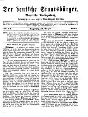 Der deutsche Staatsbürger Samstag 17. August 1867