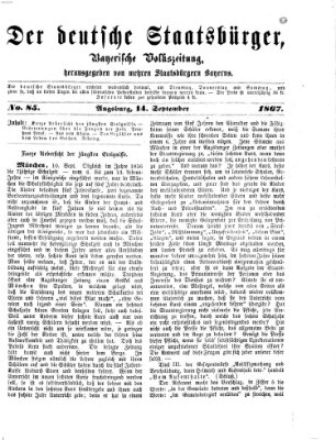 Der deutsche Staatsbürger Samstag 14. September 1867
