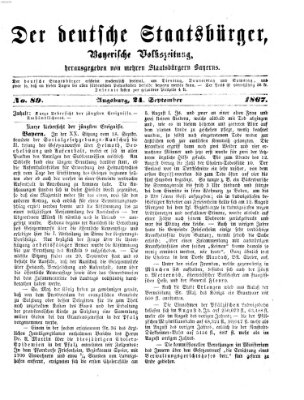 Der deutsche Staatsbürger Dienstag 24. September 1867