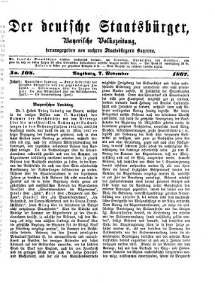 Der deutsche Staatsbürger Donnerstag 7. November 1867